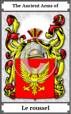Le roussel Family Crest Download (JPG)  Book Plated - 150 DPI